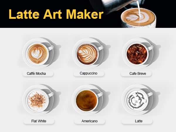 Espresso Machine 20 Bar, Professional Maker with Milk Frother Steam Wand, Compact Coffee 35oz Removable Water Tank for Cappuccino, Latte, Stainless Steel, Yellow