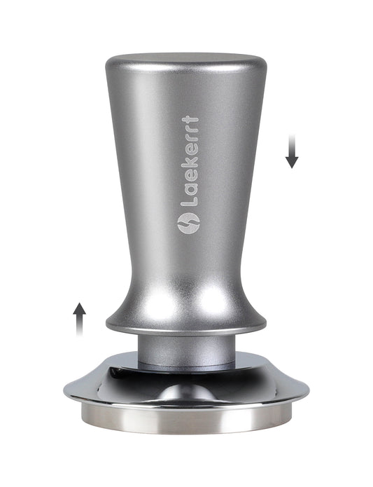 Laekerrt 51mm Stainless Steel Espresso Tamper, Barista Coffee Tamper with Calibrated Spring Loaded, 100% Flat Tamper Fits for Espresso Machine 51mm Portafilter Basket, Espresso Hand Tamper Tools