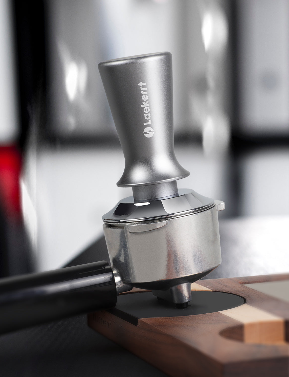 Laekerrt 51mm Stainless Steel Espresso Tamper, Barista Coffee Tamper with Calibrated Spring Loaded, 100% Flat Tamper Fits for Espresso Machine 51mm Portafilter Basket, Espresso Hand Tamper Tools