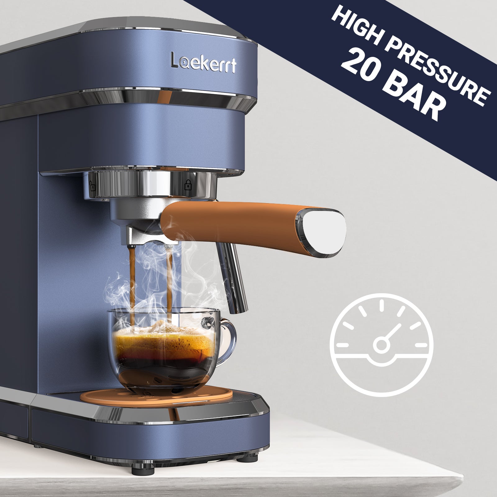 CAVDLE Espresso Machine 20 Bar, Professional Espresso Maker with