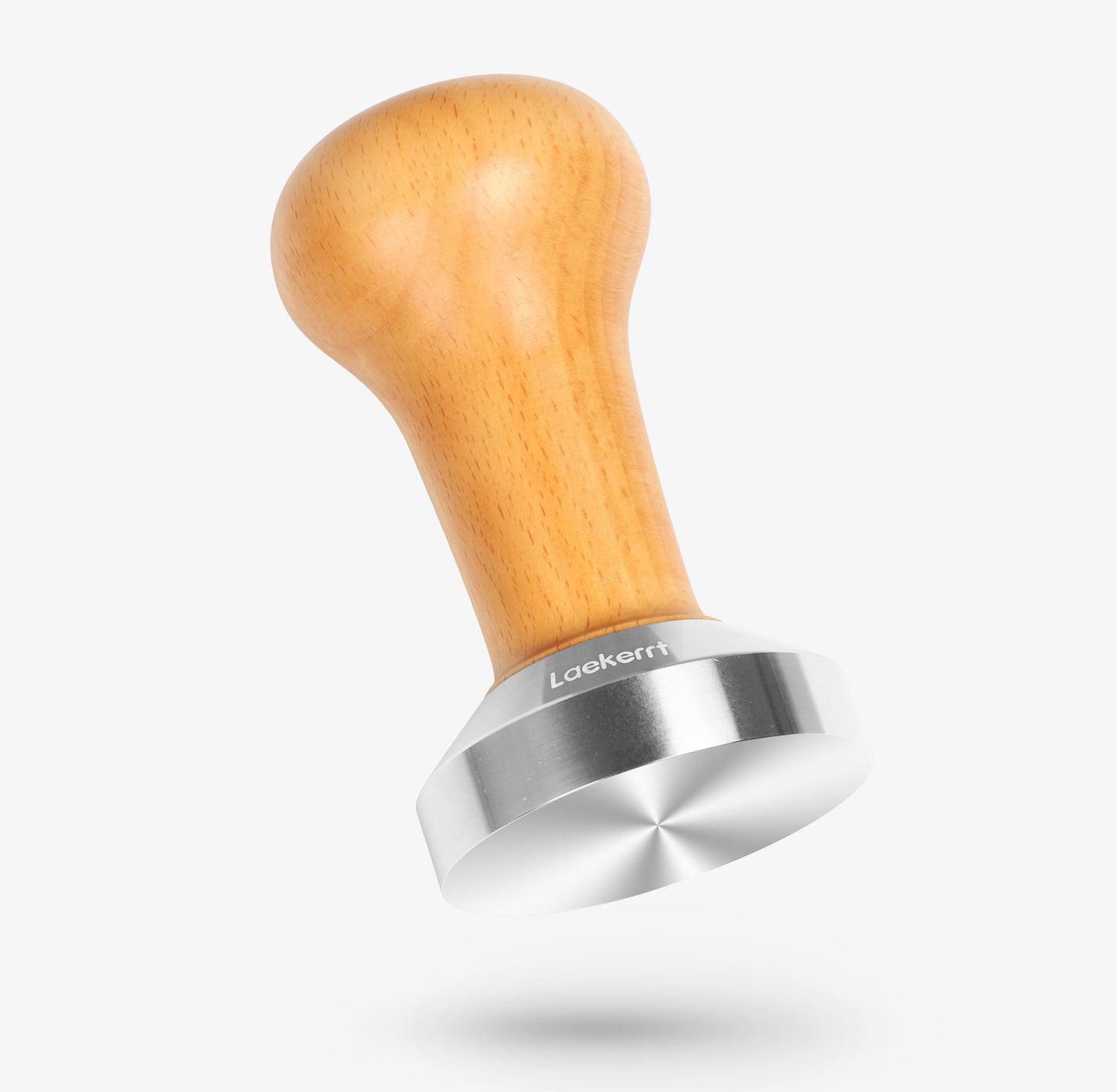 Laekerrt 51mm Espresso Tamper, Stainless Steel Base Coffee Tamper with Wood Handle, 100% Flat Tamper Tool